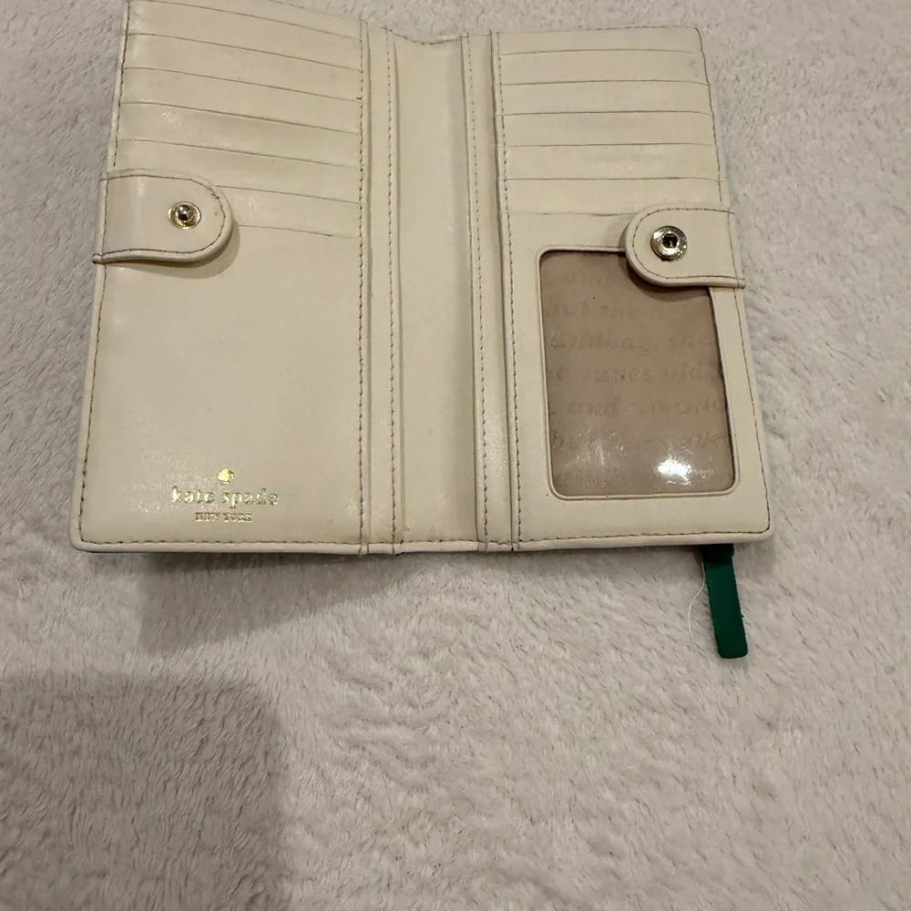 Kate Spade New York Leather Wallet Women’s Zip Around Card Holder Emerald Green - Picture 11 of 14